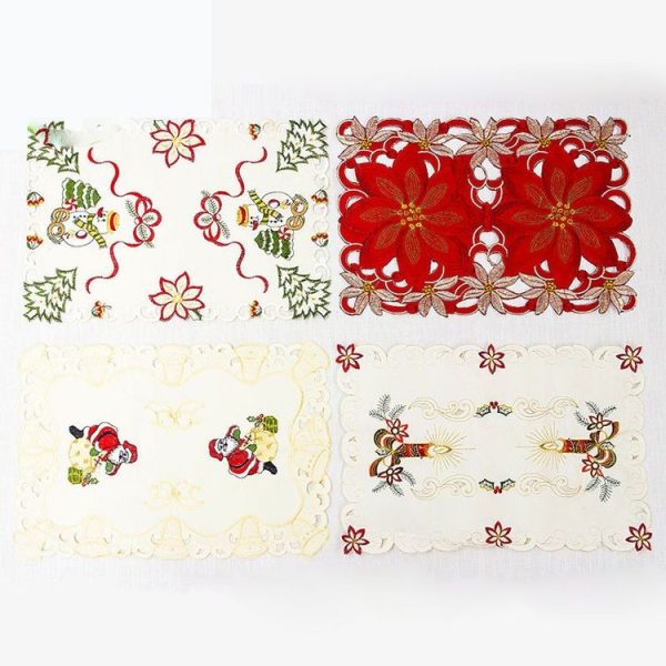 Christmas Desktop Placemat Knife and Fork Christmas Decoration (Candle) - Image 3