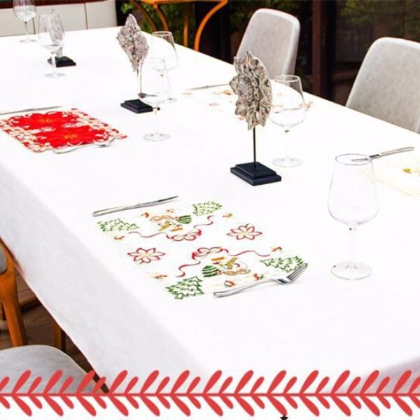 Christmas Desktop Placemat Knife and Fork Christmas Decoration (Candle) - Image 4