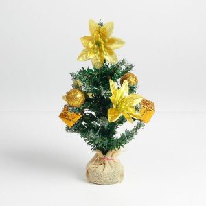 2 PCS Christmas Delicate Mini Christmas Tree (Yellow)