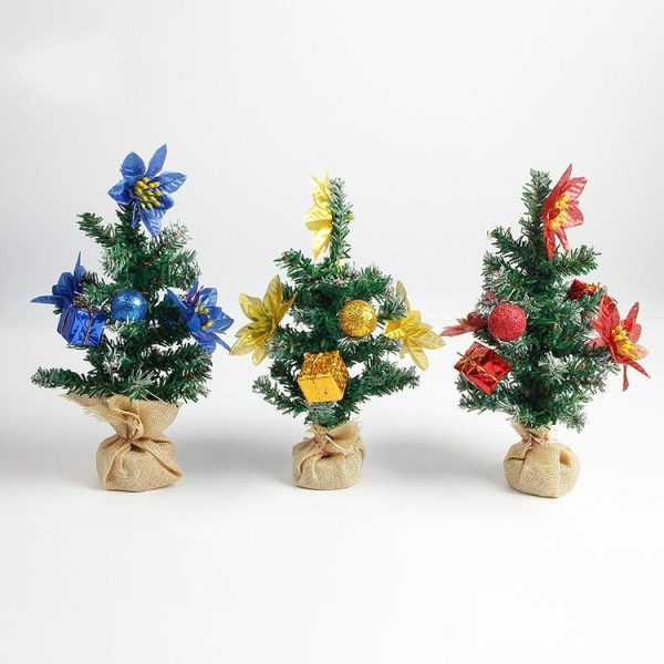 2 PCS Christmas Delicate Mini Christmas Tree (Yellow) - Image 3