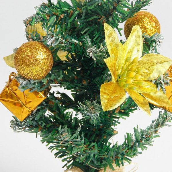 2 PCS Christmas Delicate Mini Christmas Tree (Yellow) - Image 4