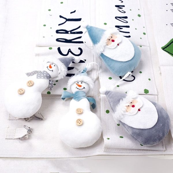 2 PCS Christmas Flannel Doll Accessories Scene Decoration, Style: Old Man (Gray) - Image 5