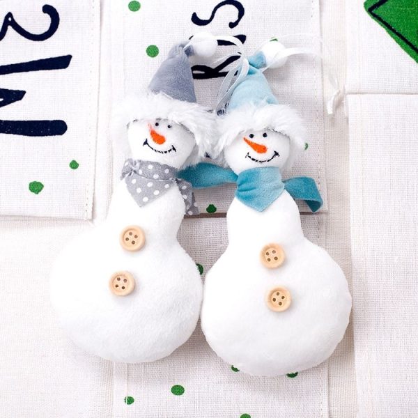 2 PCS Christmas Flannel Doll Accessories Scene Decoration, Style: Snowman (Blue) - Image 3