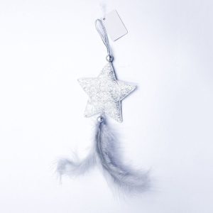 2 Packs Christmas Tree Closet Accessories Scene Decoration, Style: Five-pointed Star (Silver)