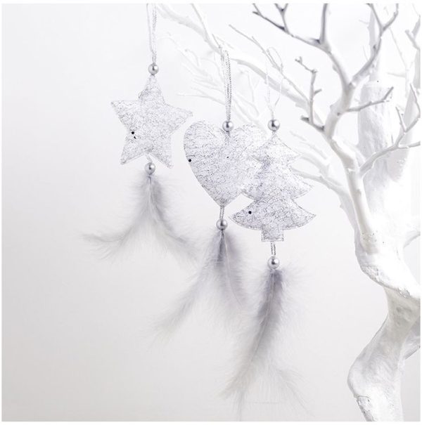 2 Packs Christmas Tree Closet Accessories Scene Decoration, Style: Set (Silver)