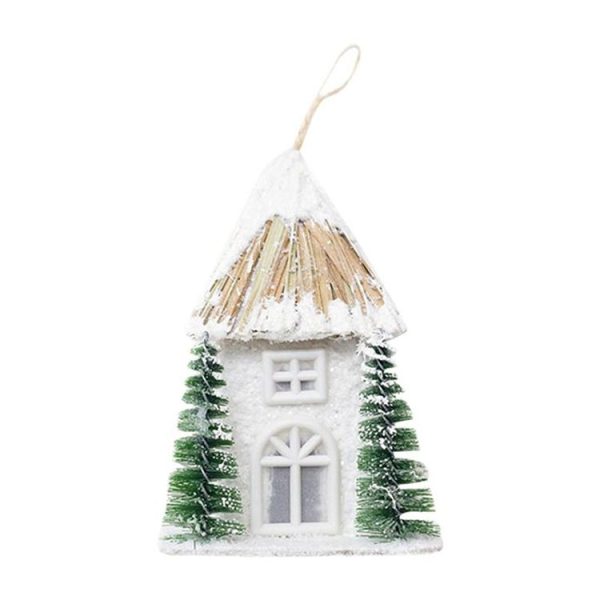 2 PCS Christmas Creative Warm Light Cabin Decoration Accessories Scene Decoration (Yellow) - Image 2