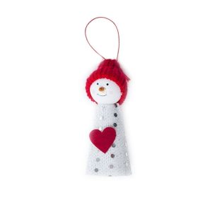 2 PCS Christmas Tree Plush Mini Doll Ornament, Specification: Love Snowman
