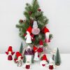 2 PCS Christmas Tree Plush Mini Doll Ornament, Specification: Red White Hat - Image 3