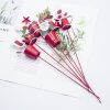 2 PCS Christmas Painted Wrought Iron Small Kettle Decorated Cuttings (Christmas Tree) - Image 3