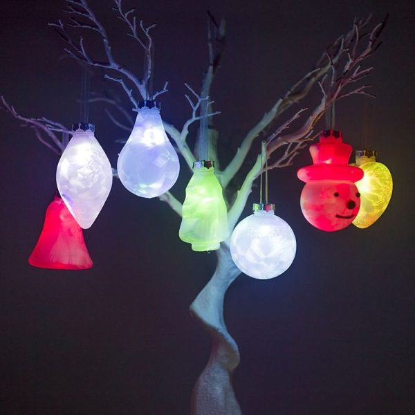 2 PCS Christmas Creative PVC Colorful Shaped Lights Ornament (Bulb) - Image 3