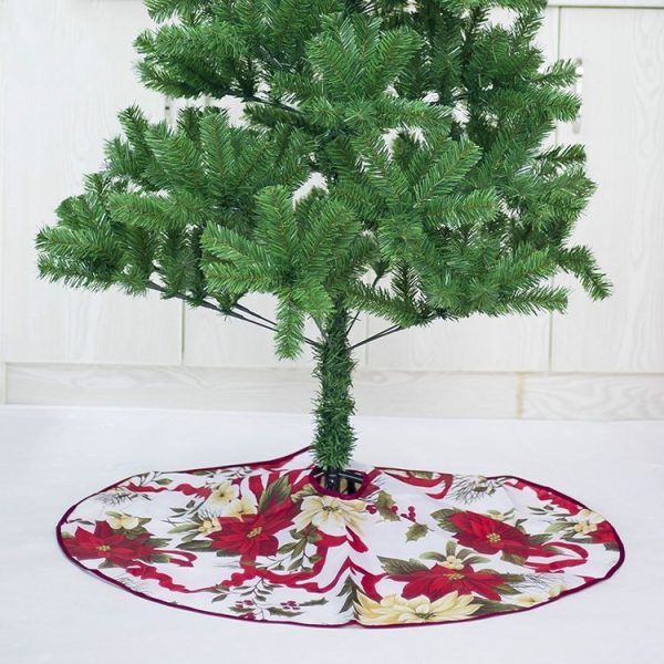 2 PCS Cartoon Christmas Tree Dress Printed Tree Skirt Christmas Decoration, Size: 60cm (Christmas Flower) - Image 2