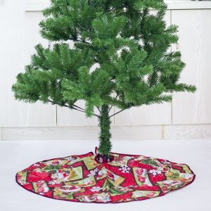 2 PCS Cartoon Christmas Tree Dress Printed Tree Skirt Christmas Decoration, Size: 90cm (Santa Claus)