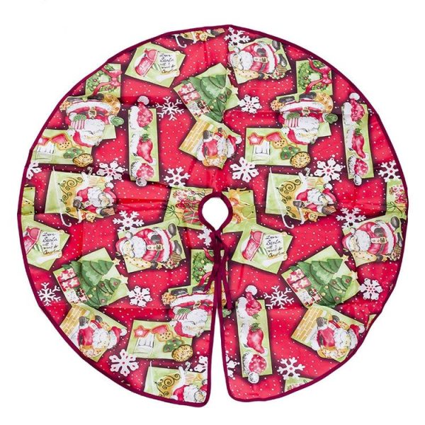 2 PCS Cartoon Christmas Tree Dress Printed Tree Skirt Christmas Decoration, Size: 90cm (Santa Claus) - Image 3