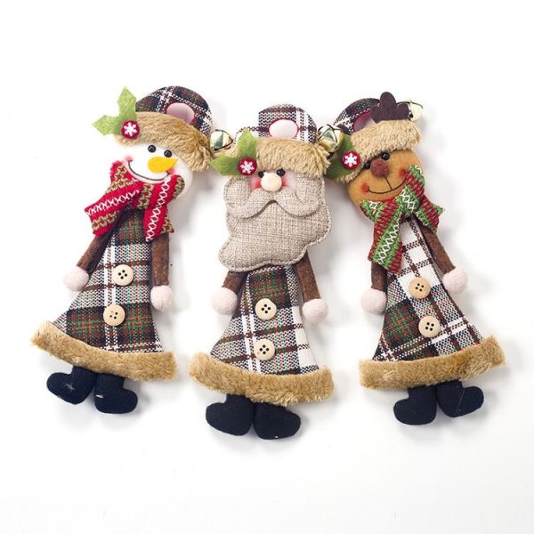 2 PCS Christmas Cloth Lattice Doll Accessories Scene Decoration (Fawn) - Image 4