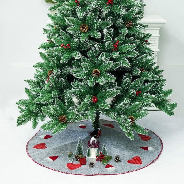 2 PCS Christmas Tree Bottom Decoration Tree Skirt Festival Layout Props, Size: 100x100CM (Grey)