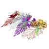 CP0333 2 PCS Christmas Tree Pendant Simulation Leaves Pine Cone Flower Christmas Decorations (Purple) - Image 2