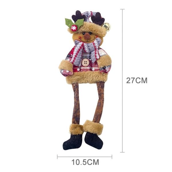 2 PCS Christmas Fabric Long Foot Doll Accessories Scene Decoration (Old Man) - Image 3