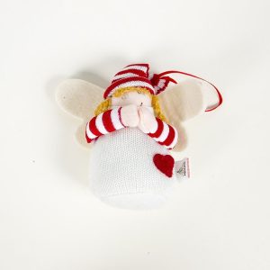 2 PCS Christmas Cloth Santa Snowman Doll Pendant (White Angel)
