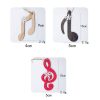 2 PCS Creative Christmas Wood Painted Snowflake Musical Notes Pendant Ornament, Specification: Red Note - Image 6