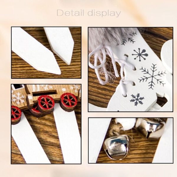 2 Packs Creative Christmas Wooden Cake Insert Baking Decoration, Specification: Angel - Image 6