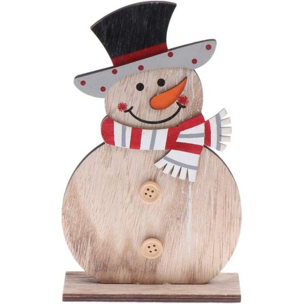 CP0806 2 PCS Creative Christmas Wooden Decorations Ornaments (Christmas Snowman B)