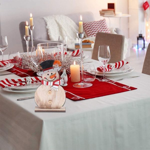 CP0806 2 PCS Creative Christmas Wooden Decorations Ornaments (Christmas Snowman B) - Image 5