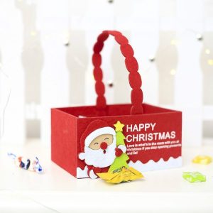2 PCS Christmas Creative Velvet Fabric Candy Storage Box Carrying Case (Santa)