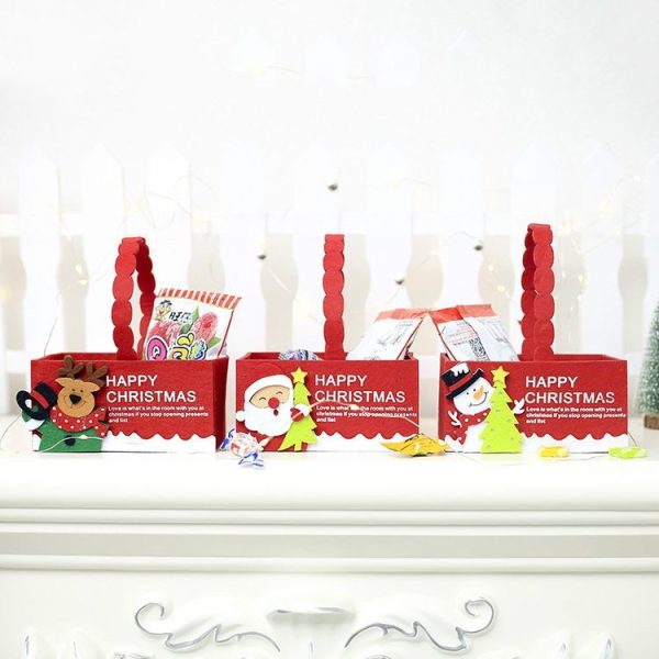 2 PCS Christmas Creative Velvet Fabric Candy Storage Box Carrying Case (Santa) - Image 4