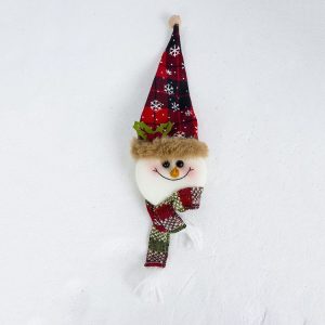 2 PCS Santa Claus Snowman Bottle Bag Christmas Tree Top Decoration (Snowman)