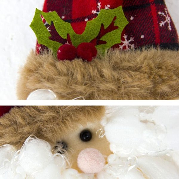2 PCS Santa Claus Snowman Bottle Bag Christmas Tree Top Decoration (Snowman) - Image 4