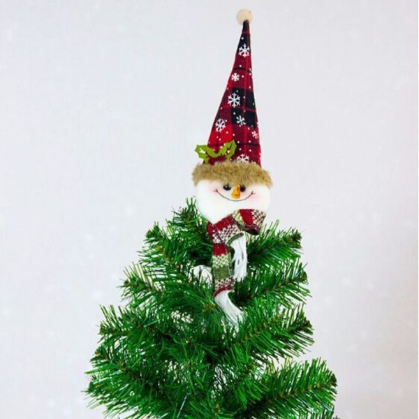 2 PCS Santa Claus Snowman Bottle Bag Christmas Tree Top Decoration (Snowman) - Image 6