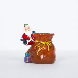 Creative Soft Ceramic Christmas Pens Painted Santa Pens (Orange)