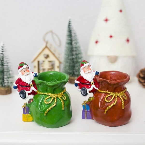 Creative Soft Ceramic Christmas Pens Painted Santa Pens (Orange) - Image 3