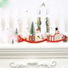 2 PCS Santa Snowman Wood Painted Letters Ornament (Santa) - Image 3