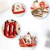 2 PCS Santa Snowman Wood Painted Letters Ornament (Santa) - Image 5