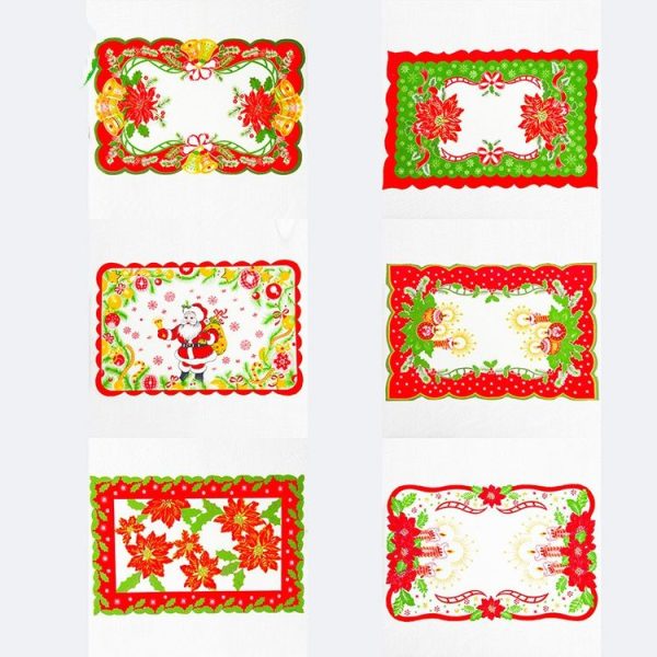 2 PCS Creative Printed Christmas Table Mat Decoration (B) - Image 3