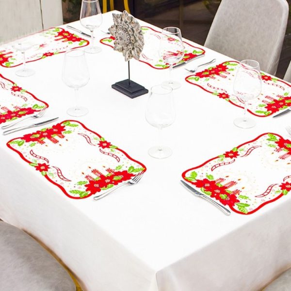 2 PCS Creative Printed Christmas Table Mat Decoration (B) - Image 5