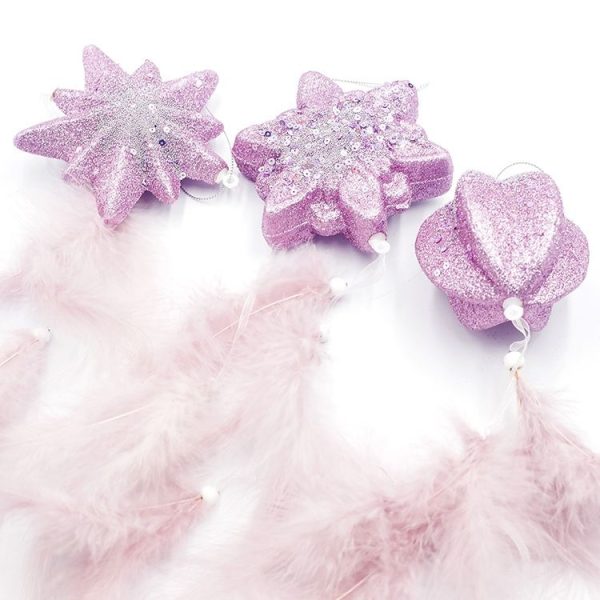 2 PCS Girl Powder Feather Bubble Pendant Creative Christmas Tree Decoration (Star) - Image 4