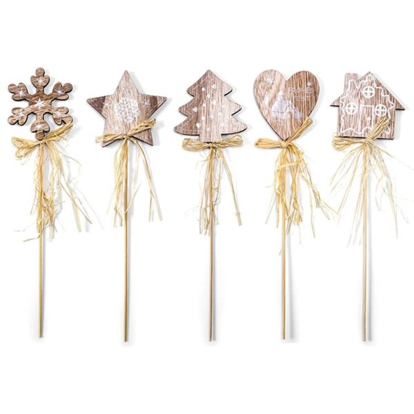 2 Packs Christmas Creative Wooden Cuttings Accessories Scene Decoration (Five-pointed Star) - Image 2