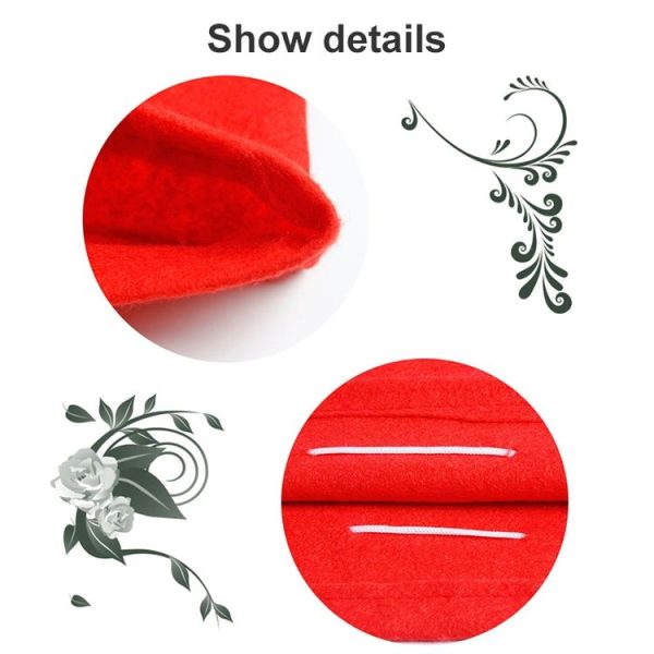 2 PCS Christmas Woven Santa Claus Snowman Candy Gift Bag (Old Man) - Image 3