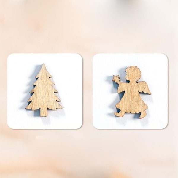 2 Packs Creative Christmas Wood DIY Accessories Ornaments - Image 6