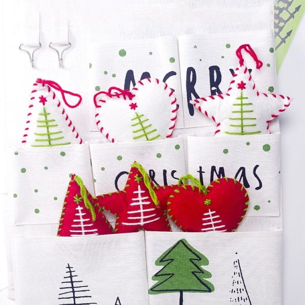 2 Sets Christmas Fabric Five-pointed Star Love Ornament (Red) - Image 5