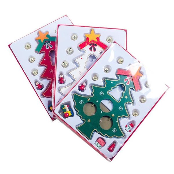 2 PCS Painted Christmas Tree Decorations Creative Christmas Bells Christmas Tree Decorations (White) - Image 3