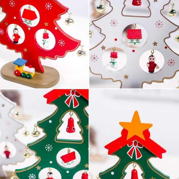 2 PCS Painted Christmas Tree Decorations Creative Christmas Bells Christmas Tree Decorations (White) - Image 4