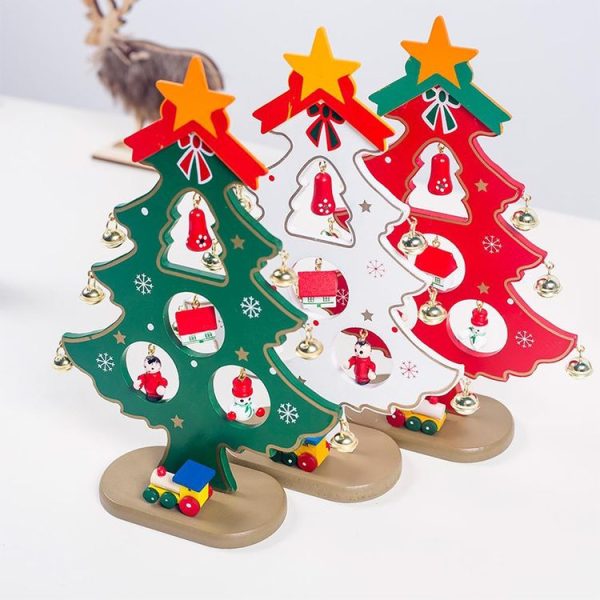 2 PCS Painted Christmas Tree Decorations Creative Christmas Bells Christmas Tree Decorations (White) - Image 6