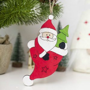2 PCS Creative Painted Christmas Tree Decoration Pendant (Elderly)