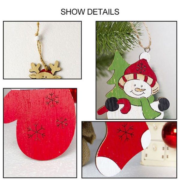 2 PCS Creative Painted Christmas Tree Decoration Pendant (Elderly) - Image 3