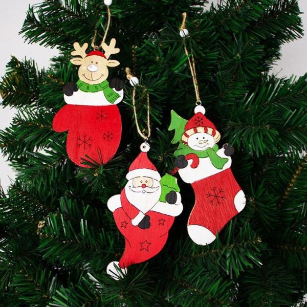 2 PCS Creative Painted Christmas Tree Decoration Pendant (Elderly) - Image 4