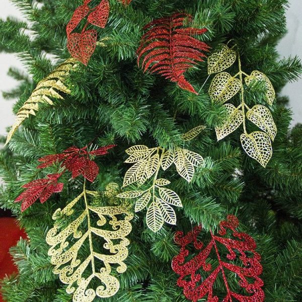 2 Bags Christmas Tree Colorful Leaf Pendant Decoration (Christmas Color Leaf4) - Image 4