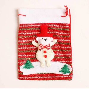 2 PCS Christmas Thick Non-woven Gift Bag (Bear)